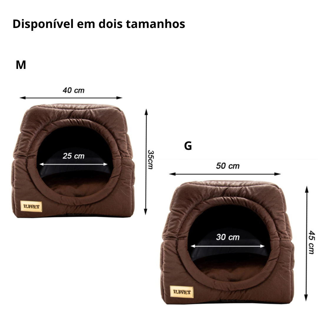 cama iglu e toca marrom
